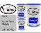 Preview: Ford, Azure Grey Metallic, G4 / M7480: 500ml Lackdose + 500ml Klarlack + 250ml Härter - Set, von ATW Autoteile West.